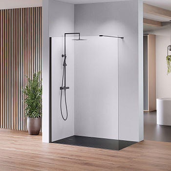 Стеклянная стационарная перегородка в душевую Стеклянная стационарная перегородка в душевую