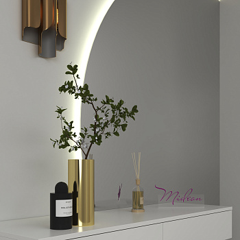 Зеркало с подсветкой с белой консолью «Radiant double side» Зеркало с подсветкой с белой консолью «Radiant double side»