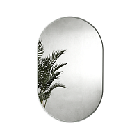 Овальное зеркало в белой металлической раме «Прометей» S 81 см