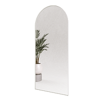 Арочное зеркало в белой металлической раме «Глинт» 180 см