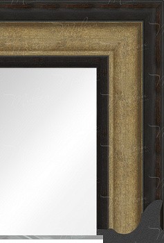 Зеркало "Лерос" Коричневая с золотом