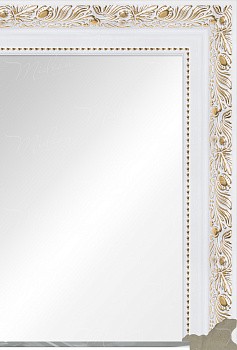 Зеркало "Аннет" белая с золотом
