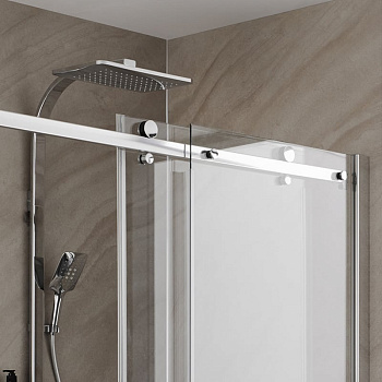 Перегородка в душевую нишу с откатной дверью Перегородка в душевую нишу с откатной дверью