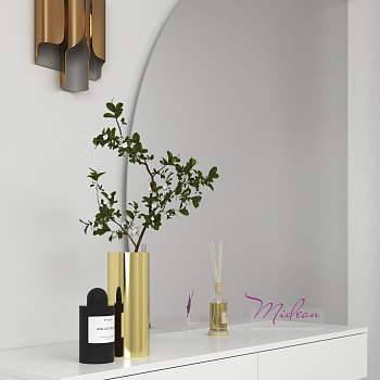 Зеркало с подсветкой с белой консолью «Radiant double side» Зеркало с подсветкой с белой консолью «Radiant double side»