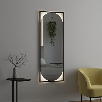 Парящее зеркало в алюминиевой раме «Visio» с подсветкой Парящее зеркало в алюминиевой раме «Visio» с подсветкой