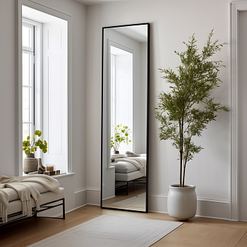 Зеркало в алюминиевой раме 05 Premium Черный Матовый Зеркало в алюминиевой раме 05 Premium Черный Матовый